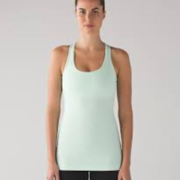 Lululemon Racer Cool Back Gym tank top Fitness Gym Lulu Womens 8 Stretch Hold - Picture 1 of 5